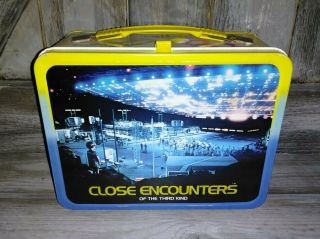 Vintage 1977 1978 Close Encounters Of The Third Kind Metal Lunch Box Great Cond