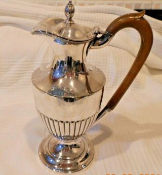 Well Made Silver Plated Antique Coffee / Chocolate Pot By Creswick & Co.  C1863 - 87