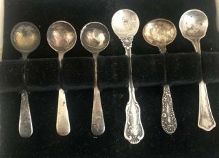 6 Vintage Sterling Silver 925 Miniature Tea Spoons Set Of Six 2.  5” Long