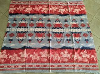 3 Vintage Camp Blankets.  Beacon,  Chatham.  Western Cowboy Indian