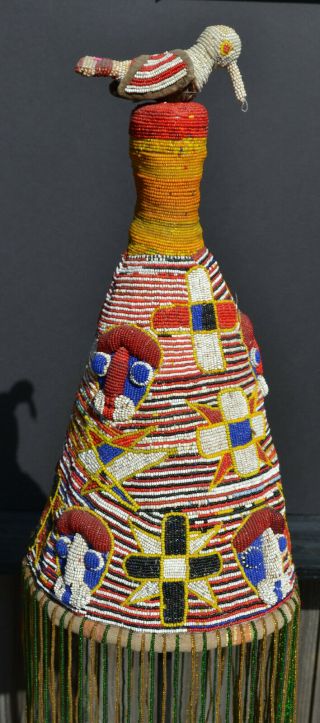 Yoruba Bead Headdress (591) 2