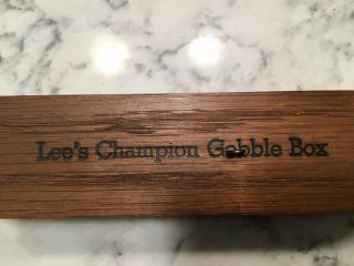 Vintage Ben Lee ' s Champion Gobble Box Turkey Hen Game Call - - Signed by Ben Lee 3