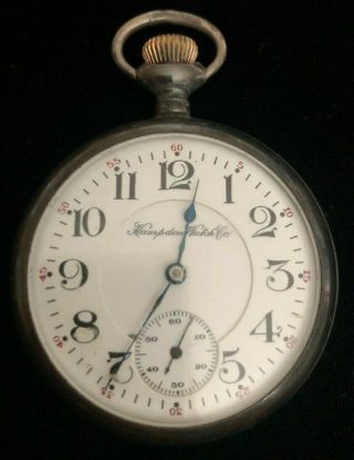 VINTAGE Hampden Watch Co 17 Jewel Pocket Watch Still 2