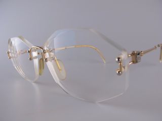 Vintage Henri Julien Rimless Gold Filled Eyeglasses Mod Melrose Made In France