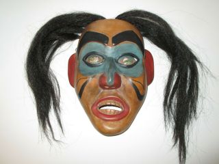 Early Hand Carved Northwest Coast Native American Mask