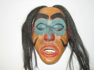 Early Hand Carved Northwest Coast Native American Mask 2