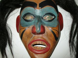Early Hand Carved Northwest Coast Native American Mask 3