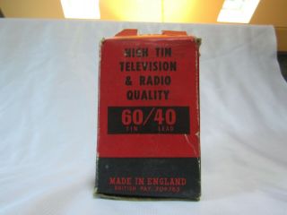 Vintage Pound Ersin 60/40 Multicore TV and Radio Quality Solder w/ Box 2