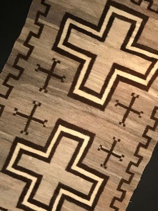 HISTORIC NAVAJO HUBBELL TR POST BLANKET/RUG,  SPIDER WOMAN CROSSES,  SILKY MOHAIR 2