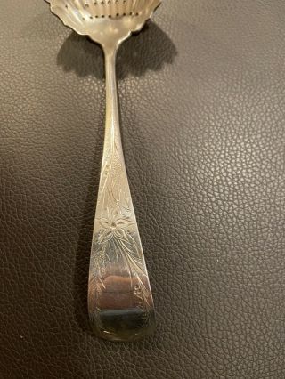 Vintage J.  E Caldwell Sterling Silver Sugar Sifter Spoon 60 grams Unique - Rare 3
