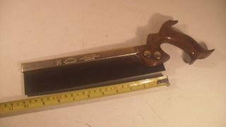 Vintage R.  Groves & Sons 10 " Open Handle Brass Back Tenon/dovetail Saw 13 Tpi