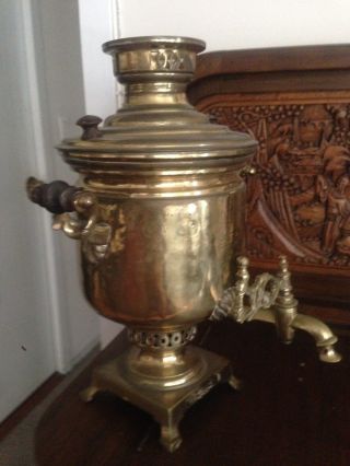 Antique Russian Samovar With Many Stamps. 3