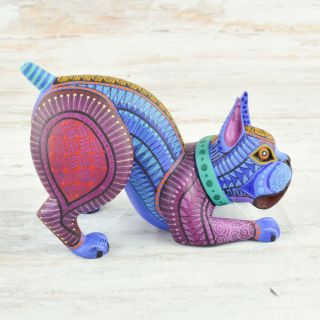 Magia Mexica | A1952 Dog 82 Alebrije Oaxaca Wood Carving Painting Handcraft 3