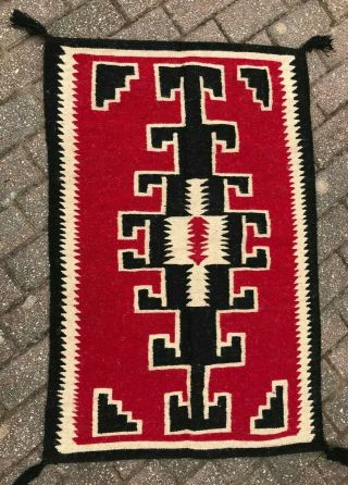 Native American Indian Navajo Blanket Rug,  Ganado,  100 Wool,  Handwoven