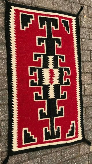 Native American Indian Navajo Blanket Rug,  Ganado,  100 Wool,  Handwoven 2