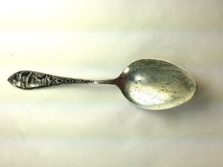 Antique Steer Roper Wyoming Souvenir Cut Out Spoon Sterling Silver