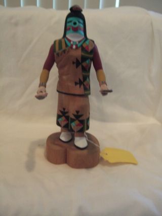 Hopi Kachina Doll " Kau - A Kachina Mana,  The Old Style.  Carver John Poleahla,  Sr.