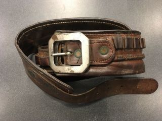 Vintage Maker Marked Shelton - Payne Arms El Paso,  Texas Money Cartridge Belt