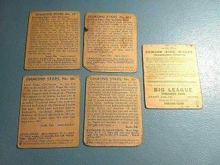 1930 ' s Baseball Cards 5 different vintage cards 8/28 - 75 2