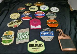 Beer Tap Badges,  Cub,  Bulmers,  Tooheys,  Carlsberg,  Matilda Bay,  Somersby,  (full Metal)