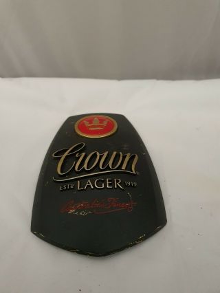 Crown Lager Beer Badges,  Full Metal,  Great Display/man Cave Collectables