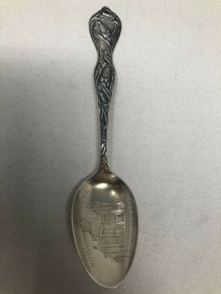 Baker Manchester Sterling Silver Souvenir Spoon Court House Howard Kansas