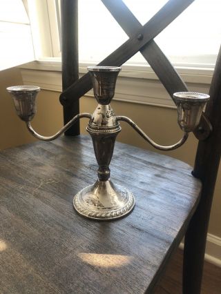 Vintage Duchin Creation Sterling Silver Weighted Candelabra - 3 cup 3