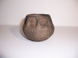 Native American Indian Mississippian Pottery Bowl Jar Pot 2 5/8 " X 3 3/8 "