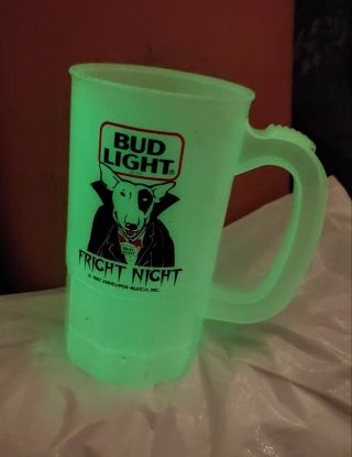 1987 Bud Light Fright Night Glow In The Dark Mug