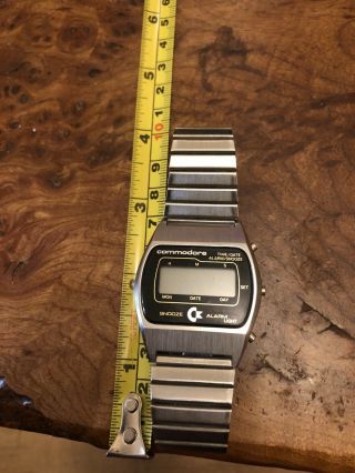 Commodore International Vintage Digital Lcd Watch Wristwatch 70s/80s Alarm