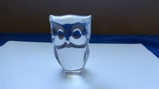 Stolzle Kristall Glass Owl 3 " Tall And 2 " Wide