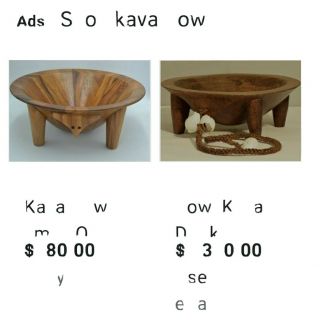 Rare Old Vintage South Pacific Hand Carved Kava Bowl Fiji Samoa Tahiti Polynesia
