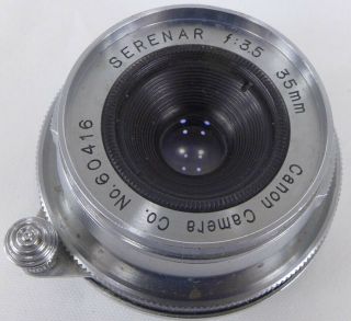 Canon Serenar 35mm f3.  5 M39 leica screw early 60416 vtg rangefinder lens issues 2