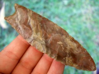 Fine Colorful 3 3/4 Inch Texas Clovis Point With Arrowheads Artifacts