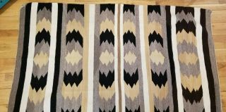 Navajo Rug Or Blanket 1950s Mid - Century Chinle Origin 42 " X 69 " Natural Dyes