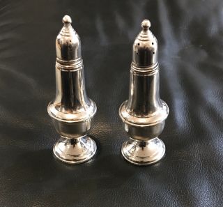 Set Of 2 (pair) Empire Sterling Silver 242 Weighted Salt & Pepper Shakers