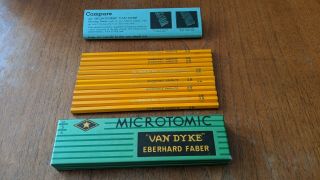 Vintage Nos Eberhard Faber Van Dyke Microtomic Pencils 600 - 2b Unharpened Box 12