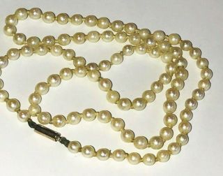 Delicate Vintage Cultured Pearls Necklace 9ct Gold Clasp Ciro