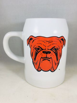 Vtg Red Dog Beer Mug Stein Double Sided Logo 5 1/2” Stoneware Collectible