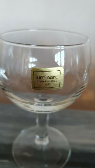 Vintage Luminarc French Small Wine Glasses Sherry Port 2