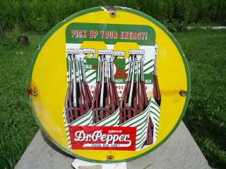 Old Vintage Dated 1940 Drink Dr.  Pepper " Good For Life " Porcelain Sign Soda