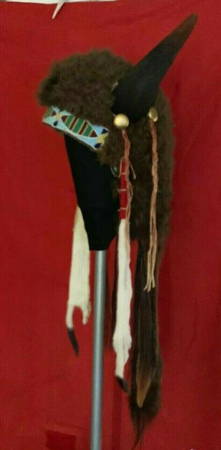 Native American Indian Made Large Vintage Style Buffalo Headdress War Bonnet