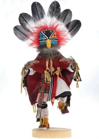 Handmade Arizona Navajo Indian 14,  " Eototo Chief Authentic Kachina Doll Sculpture