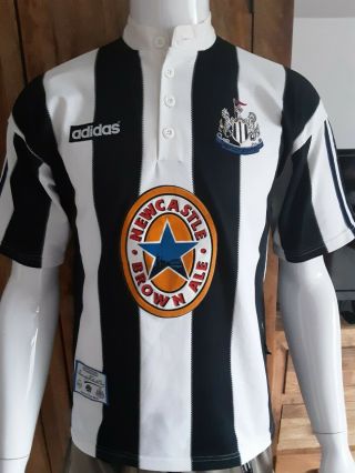 Vintage Mens Newcastle United Football Shirt 1995 Adidas Top