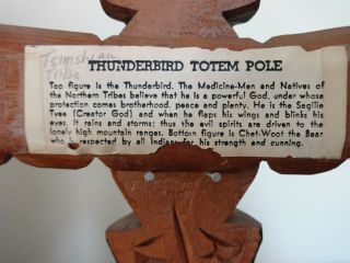 Vtg Alaska Ray Williams Native American Thunderbird Totem Pole 13 