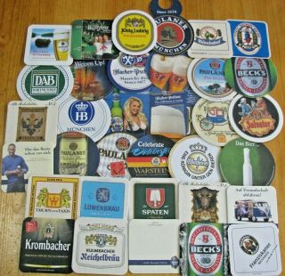 50 German Beer Coasters Franzikaner,  St Pauli Girl,  Spaten,  Dab