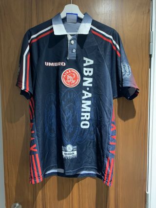 Vintage Official Umbro Ajax Away Shirt 1997/98 Season Size Large (l)