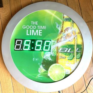 Bud Light Lime Digital Wall Clock Round 16” By Anheuser - Busch