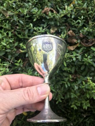 Vintage Antique Hollywood Country Club Sterling Silver Wine Goblet Sedlacek L.  A.