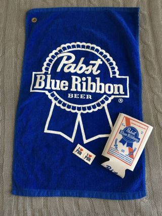 Pbr Pabst Blue Ribbon Beer Golf Towel